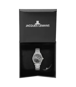 Jacques Lemans Datum horloge Derby Grey gray Outlet