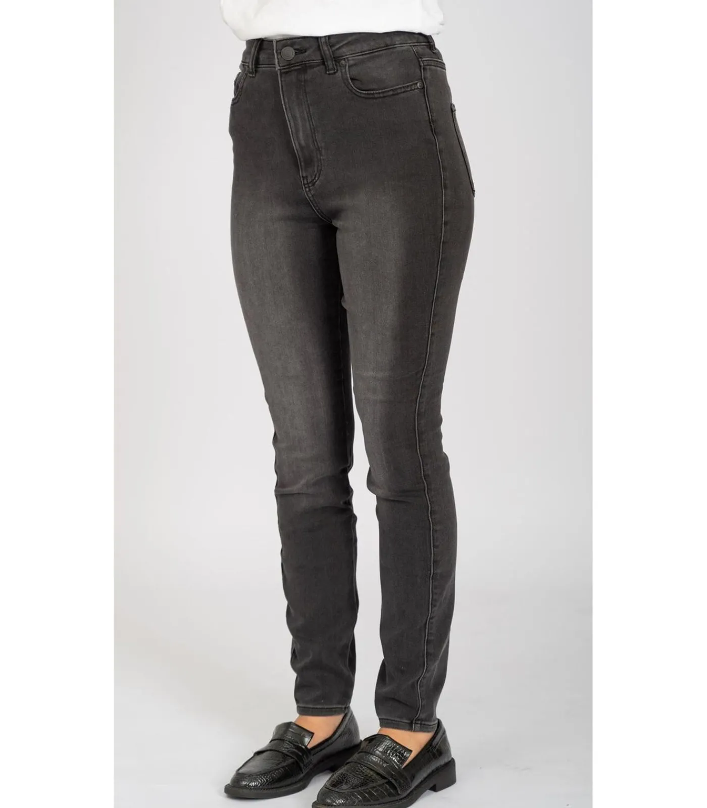 TeeShoppen De Originele Performance Skinny Jeans - Gewassen Zwarte Denim black Best