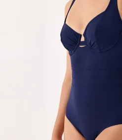 Janine Robin 1-delig badpak grote maat vormend Addict darkBlue Online