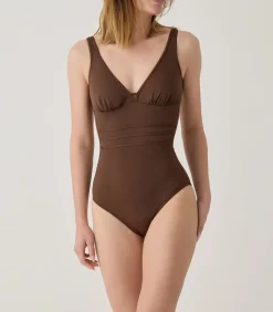 Janine Robin 1-delig badpak met verstelbare cups Idylle brown Sale
