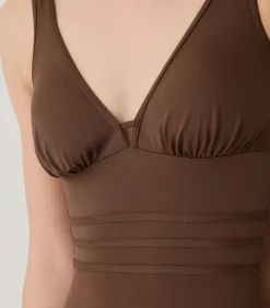 Janine Robin 1-delig badpak met verstelbare cups Idylle brown Sale