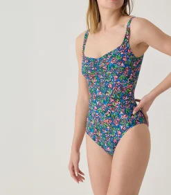 Janine Robin 1-delig badpak zonder cups Florenza blue Hot