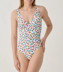 Laura By Janine Robin 1-delig zwempak met uitneembare cup Pina Colada white