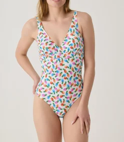 Laura By Janine Robin 1-delig zwempak met uitneembare cup Pina Colada white