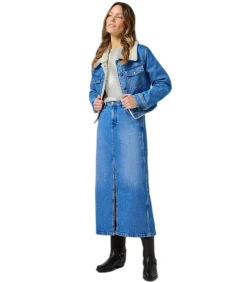 Wrangler Denim maxirok voor dames Once Loved blue