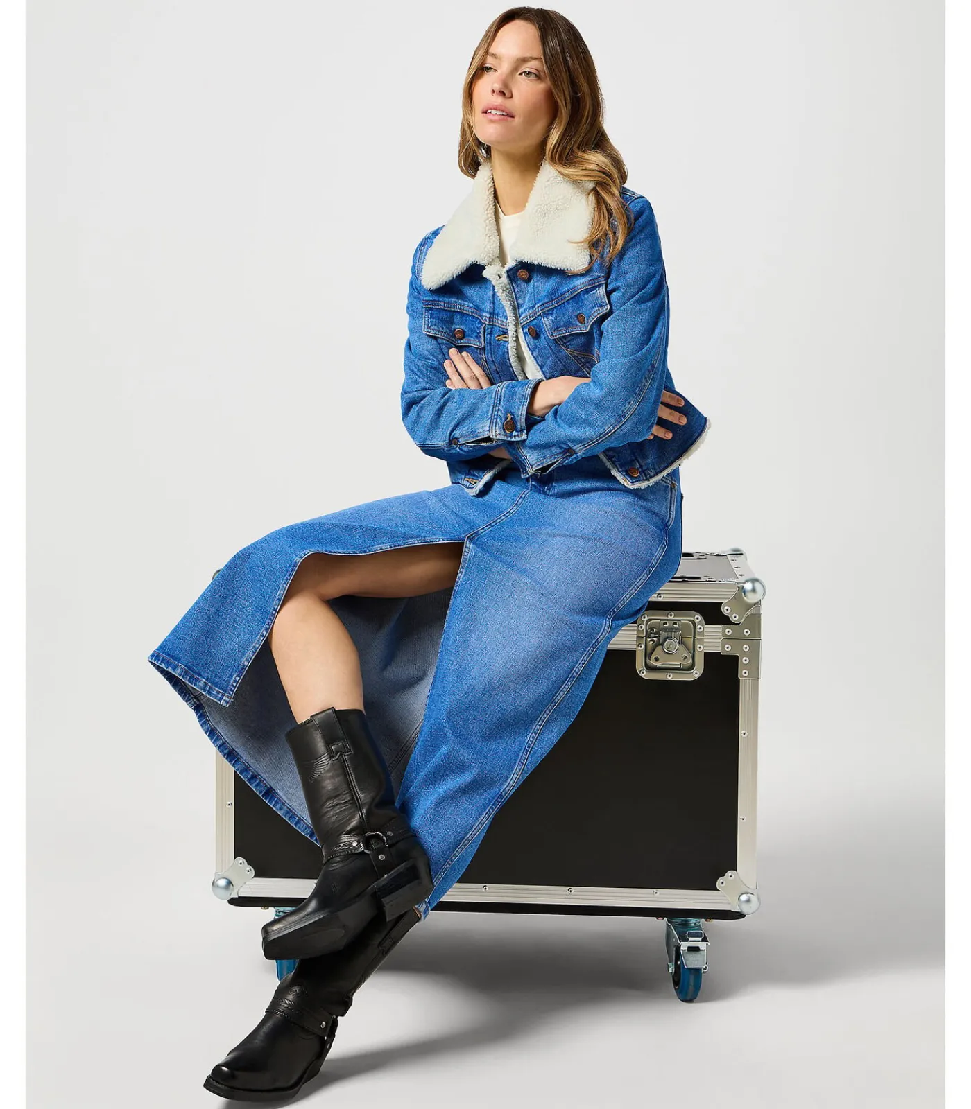 Wrangler Denim maxirok voor dames Once Loved blue
