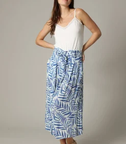 Deeluxe DIPTI - Midirok van viscosecrêpe met tropische print gray New