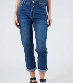 Deeluxe DJENA - Afgewassen mom jeans blue New