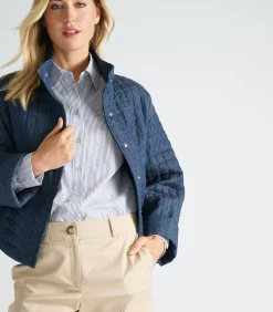 Marie Méro Donkerblauw jasje met opstaande kraag blue