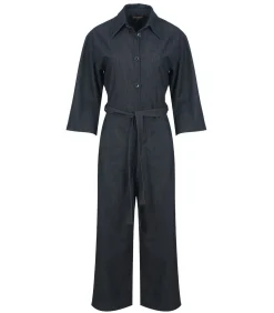 Conquista Donkergrijze denim jumpsuit antraciteGrey
