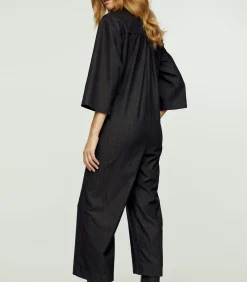 Conquista Donkergrijze denim jumpsuit antraciteGrey