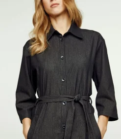 Conquista Donkergrijze denim jumpsuit antraciteGrey