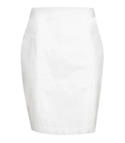Conquista Donkerolijfgroene wikkeljurk met ruches – Viscosemix, 3/4 mouw white Hot