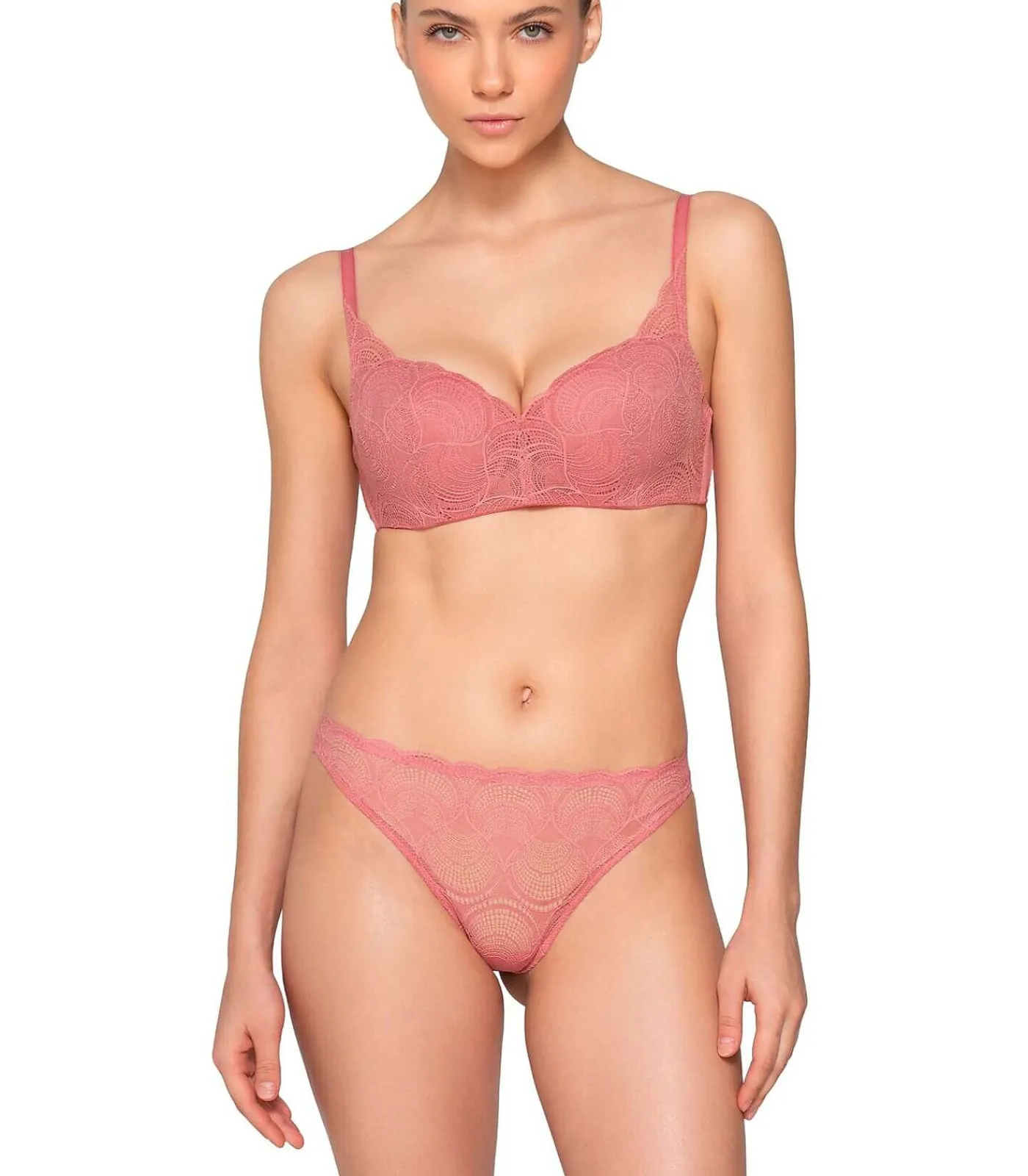 LUNA Driekwart balconnet bh PEARL pink