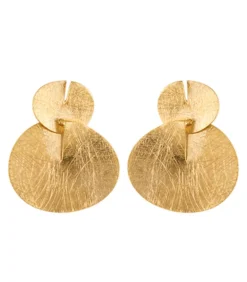 Joidart Dubbele gouden oorbellen Taglio gold Clearance