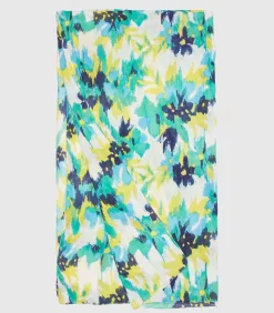 La Fiancée Ecovero AURELIA grote sjaal met print green New