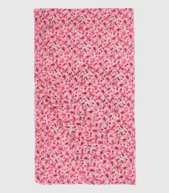 La Fiancée Ecovero AURELIA grote sjaal met print darkPink Clearance