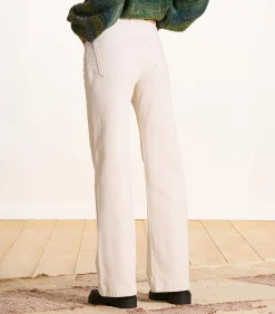 La Fée Maraboutée Ecru jeans met wijde pijpen van organisch katoen offWhite Discount