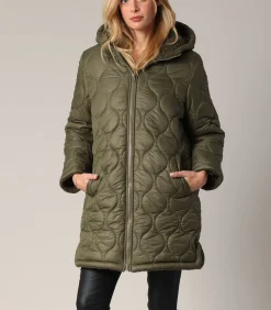 Deeluxe EDWINA - Omkeerbare jas van sherpa en gewatteerde stof khaki New