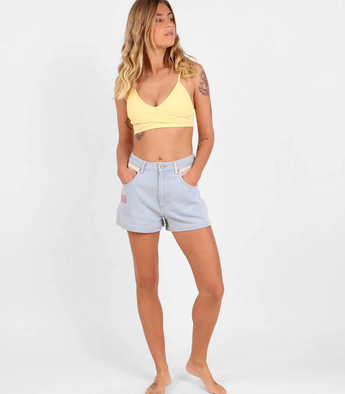 Oxbow Effen en gedrapeerde bh NORONHA yellow Online