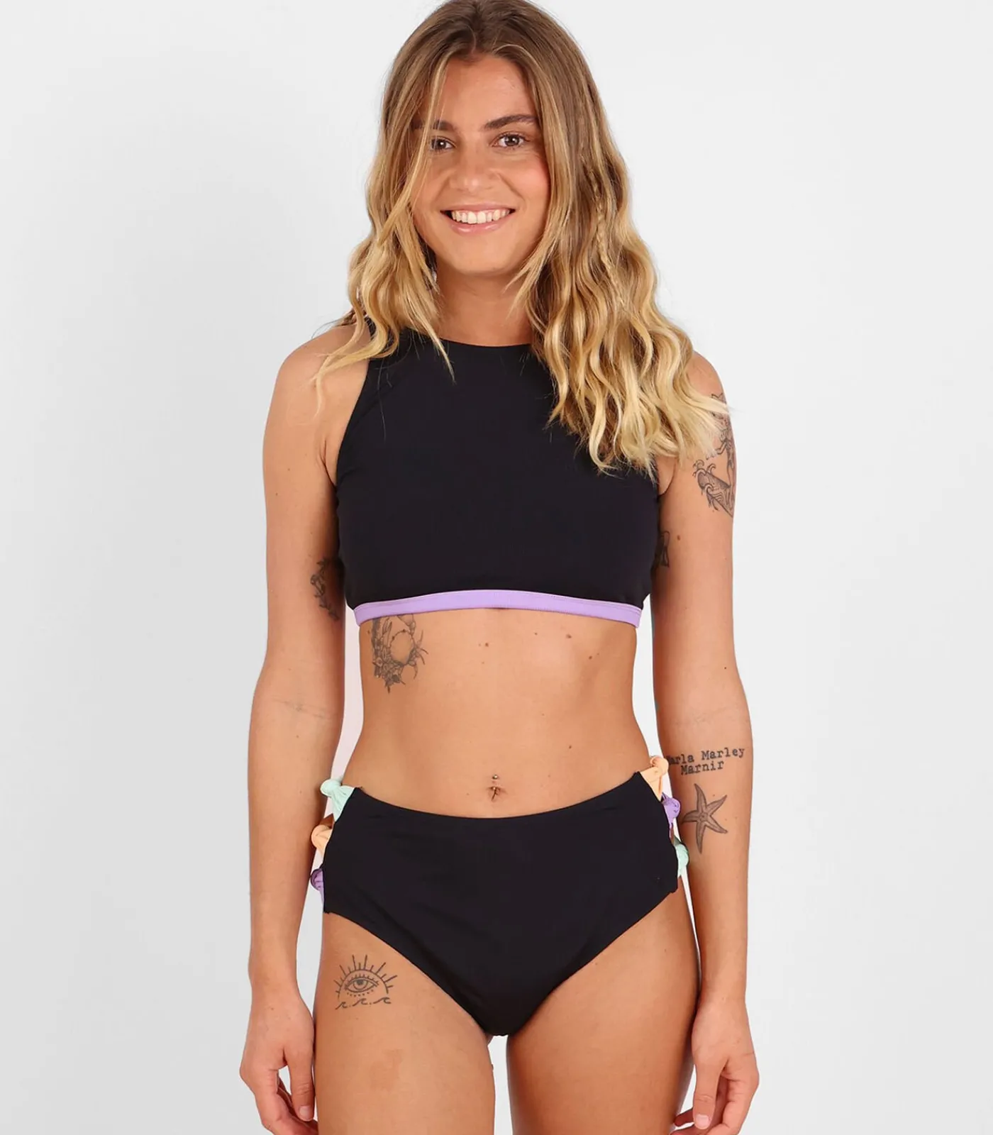Oxbow Effen hoge bh BAHIA black