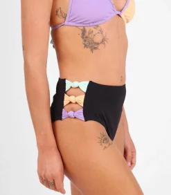 Oxbow Effen hoge taille met geknoopte zijkanten VICTORIA black Online