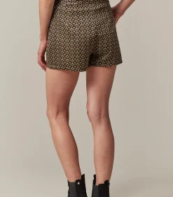 Deeluxe ELERIA - Shorts met geometrisch patroon voor dames black