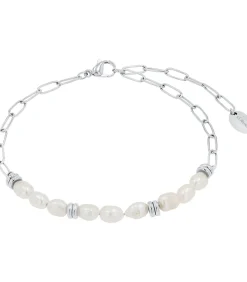 s.Oliver Enkelband voor dames, roestvrij staal, gekweekte zoetwaterparel silver Online