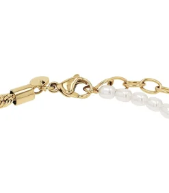 NOELANI Enkelband voor dames, roestvrij staal, schelp middenkraal gold New