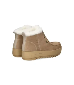 Canada Snow Enkellaarsjes Met Veters “MOUNT MARTY” beige New