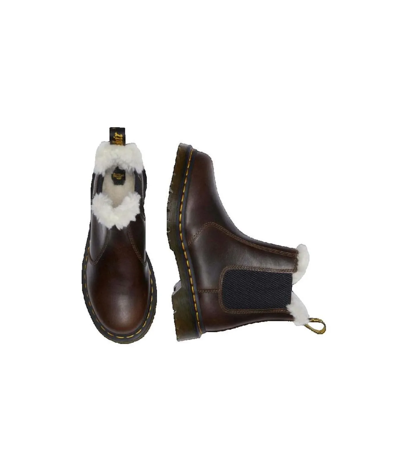 Dr Martens Enkellaarzen Dr. Martens 2976 Leonore donker kaki khaki Outlet