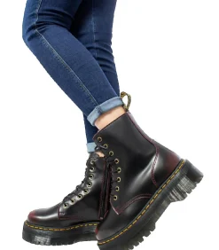Dr Martens Enkellaarzen Jadon rood leer red Best