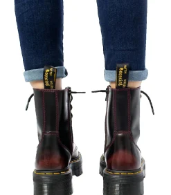 Dr Martens Enkellaarzen Jadon rood leer red Best