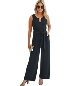 BLEU D'AZUR ERIKA - CHIQUE ZWARTE SOEPELE JUMPSUIT black Online