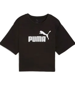 PUMA Ess Cropped No. 1 Logo Relaxed Tee black New