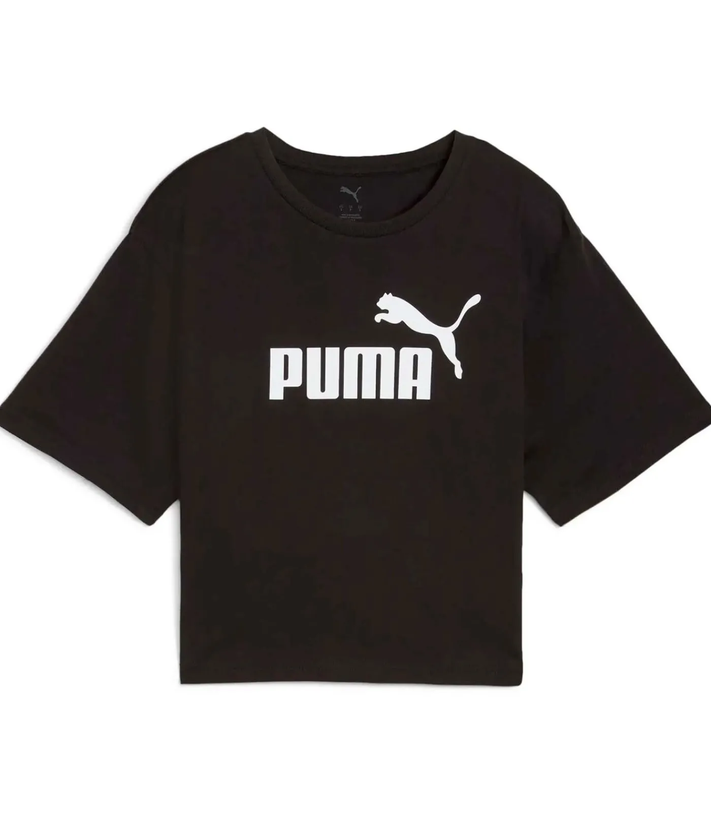 PUMA Ess Cropped No. 1 Logo Relaxed Tee black New