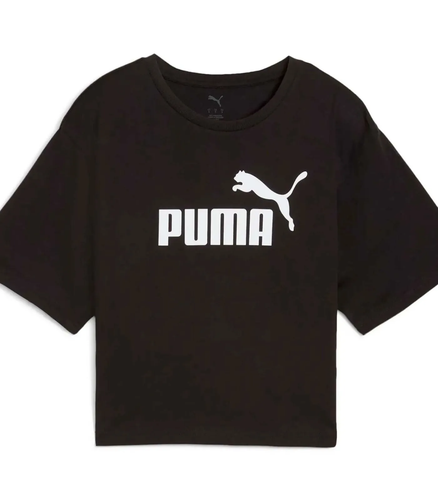 PUMA Ess Cropped No. 1 Logo Relaxed Tee black New
