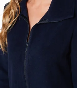 LE CHAT ESSENTIEL H54A fleece kamerjas met ritssluiting navyBlue Discount