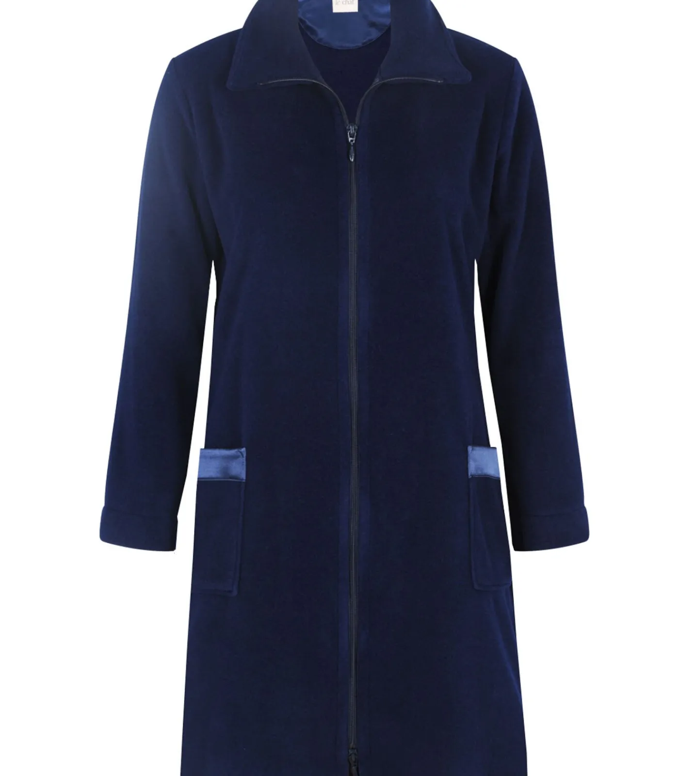 LE CHAT ESSENTIEL H54A fleece kamerjas met ritssluiting navyBlue Discount