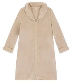 LE CHAT ESSENTIEL H56B molton pluche kamerjas met rits beige Online