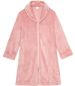 LE CHAT ESSENTIEL H56B molton pluche kamerjas met rits pink Best