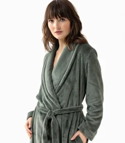 LE CHAT ESSENTIEL H61B pluche flanellen badjas green Online