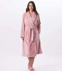 LE CHAT ESSENTIEL H61B pluche flanellen badjas pink Outlet