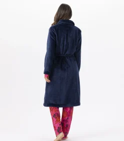 LE CHAT ESSENTIEL H51B pluche flanellen kamerjas navyBlue