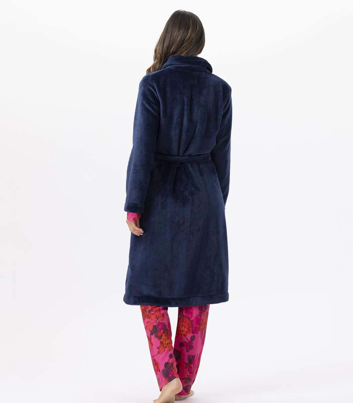 LE CHAT ESSENTIEL H51B pluche flanellen kamerjas navyBlue