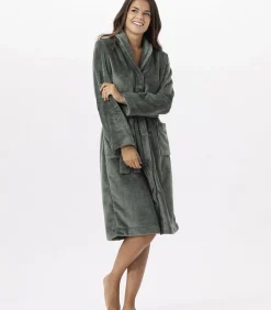 LE CHAT ESSENTIEL H51B pluche flanellen kamerjas green Clearance