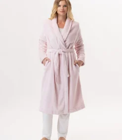 LE CHAT ESSENTIEL H61B pluche flanellen badjas pink Sale