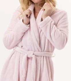 LE CHAT ESSENTIEL H61B pluche flanellen badjas pink Sale