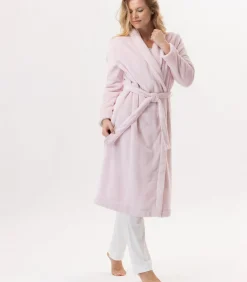 LE CHAT ESSENTIEL H61B pluche flanellen badjas pink Sale