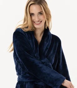 LE CHAT ESSENTIEL H61B pluche flanellen badjas blue Sale